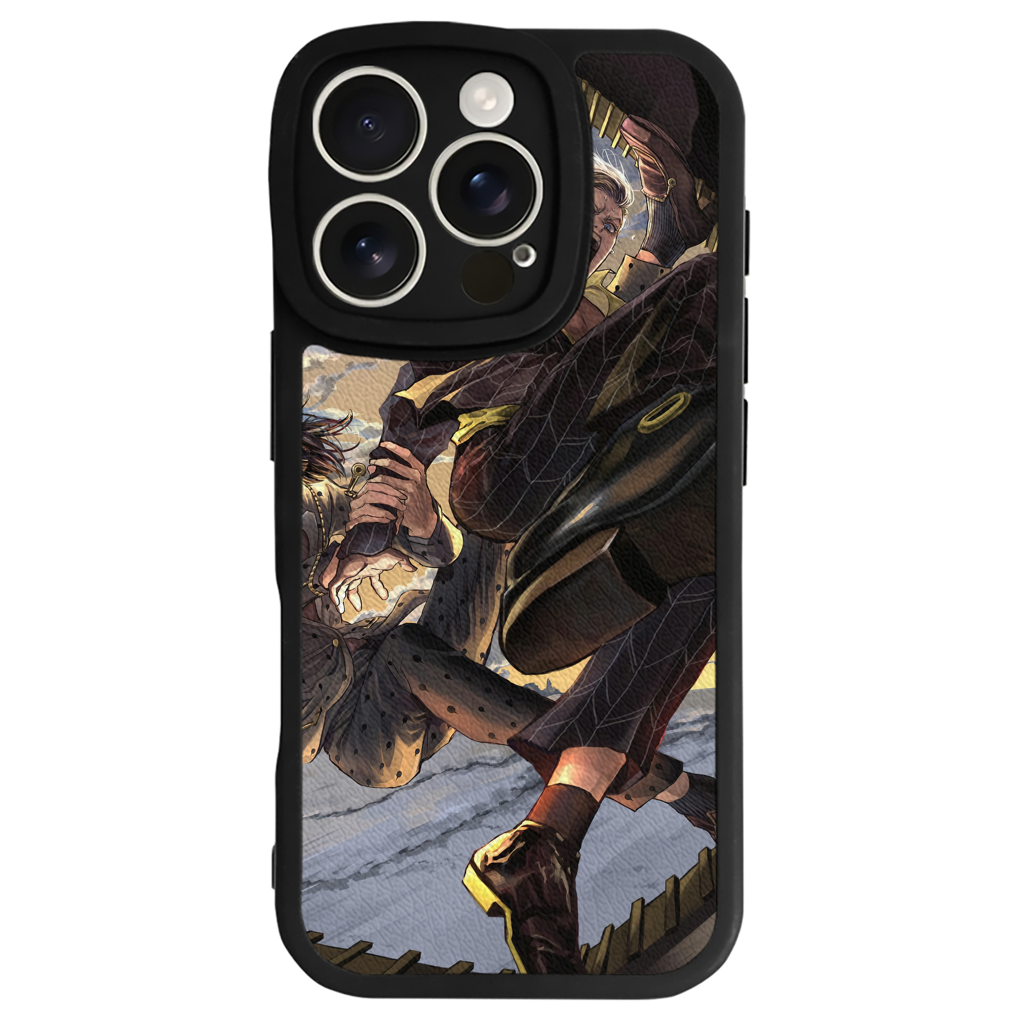（画像用） ジョジョの奇妙な冒険 JoJo's Bizarre Adventure 【iPhone 16シリーズ対応】シリコンスマホケース（レザー調） 材質：シリコン